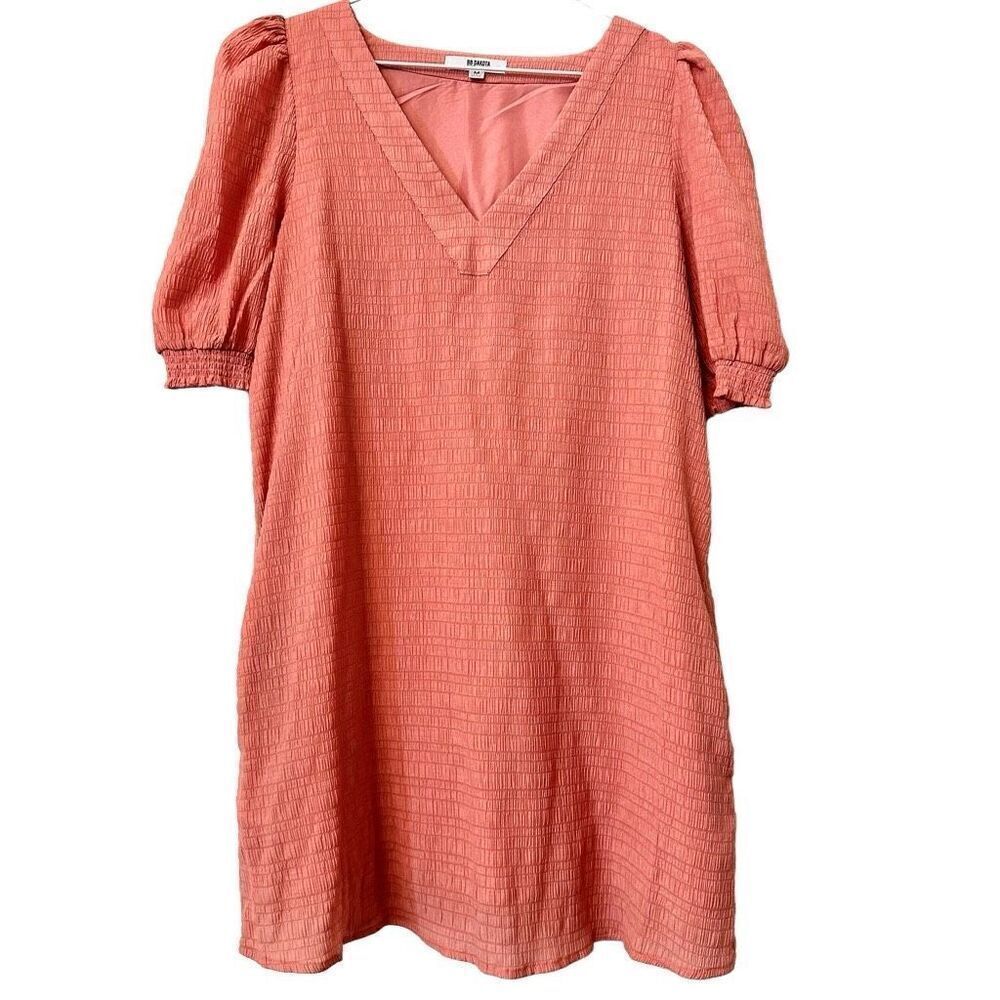 BB Dakota Steve Madden Fields of Gold Textured Shift Dress Deep Lipstick Medium